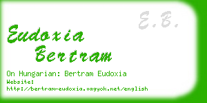 eudoxia bertram business card